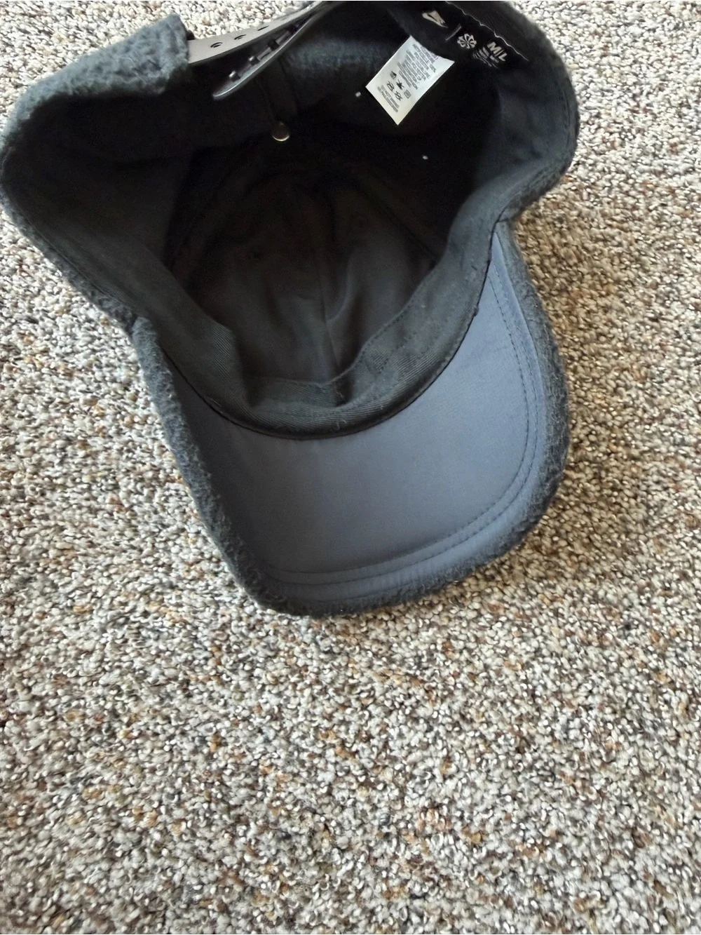 Nike Club Sherpa Faux Fur Hat M/L Black White FJ8629-010 Fleece Snapback Cap